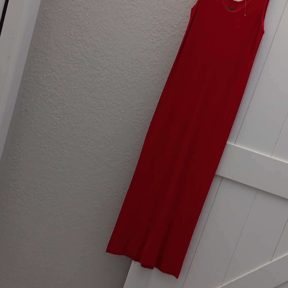 ENZA COSTA..NEW! RIBBED TANK MIDI DRESS..VICOSE/SILK BLEND..LARGE - Picture 2 of 6